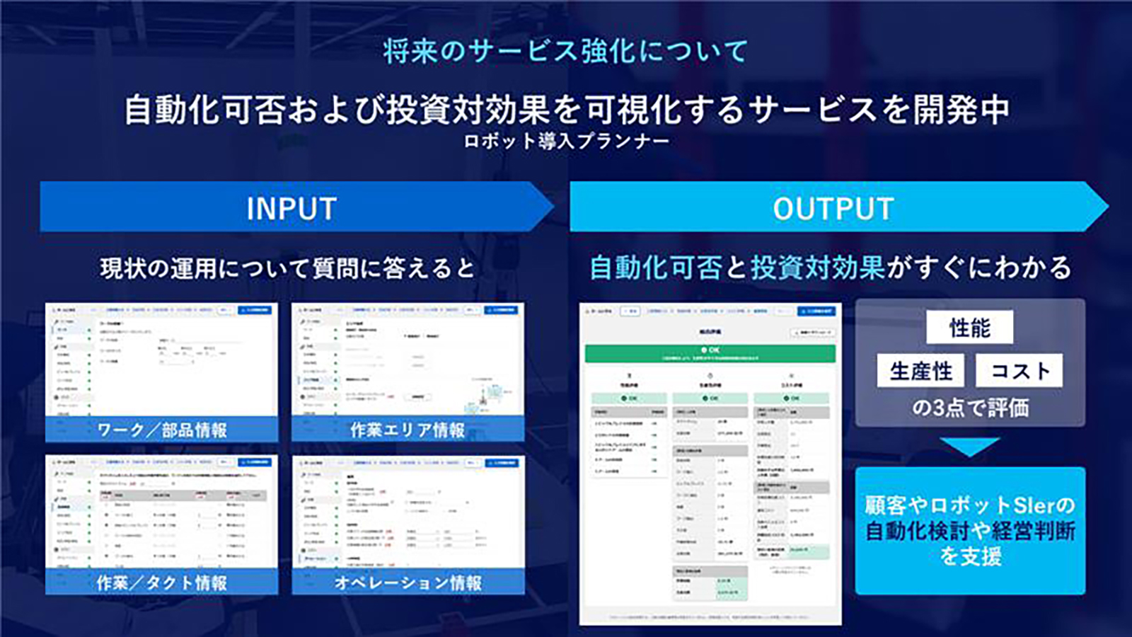 将来のサービス強化について