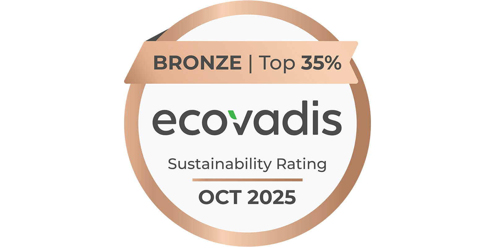EcoVadis sustainability assessment bronze medal badge