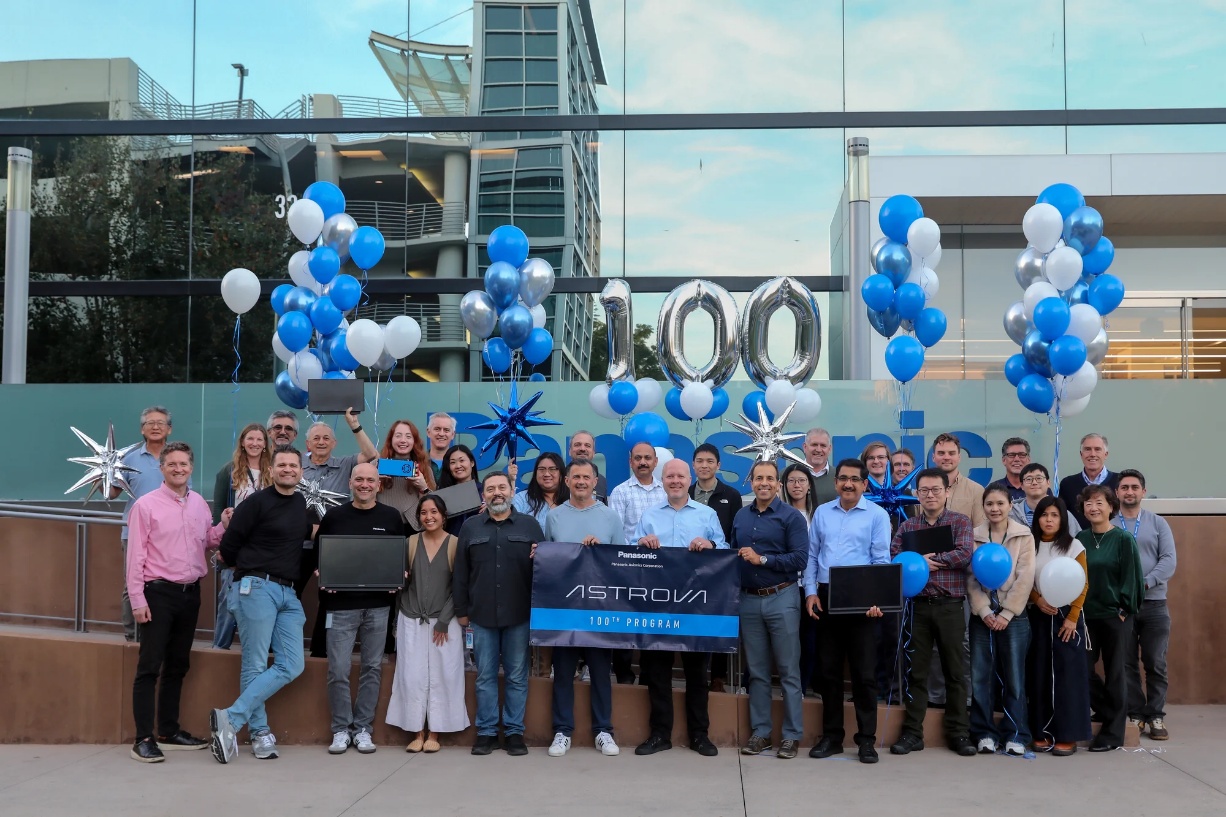 Group photo marking the Astrova IFE solution being selected for 100 individual airline programs