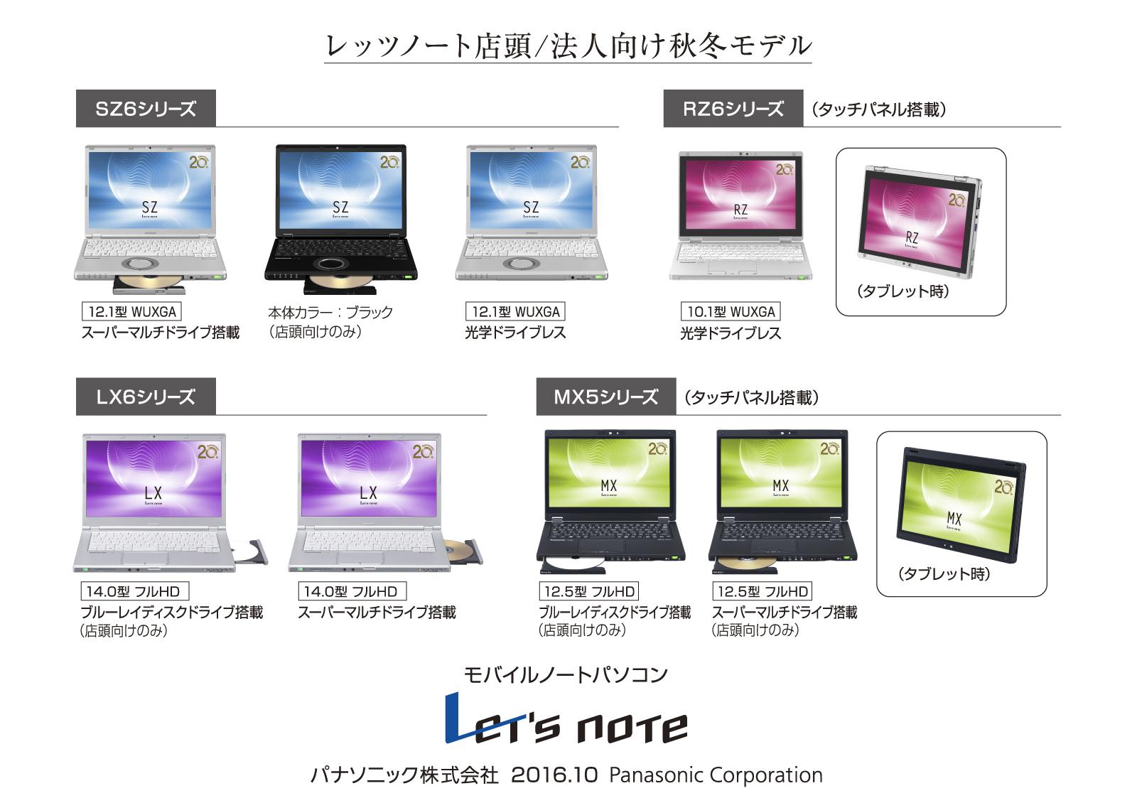PC/タブレット ノートPC モバイルノートパソコン 「Let's note」 個人店頭/法人向け 秋冬モデル 