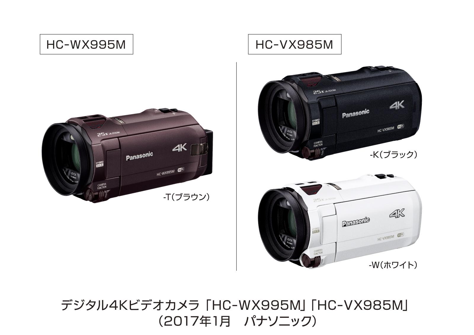 デジタル4Kビデオカメラ HC-WX995M／VX985M