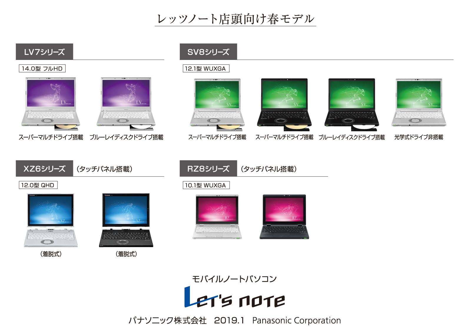 「Let's note」個人店頭向け春モデル