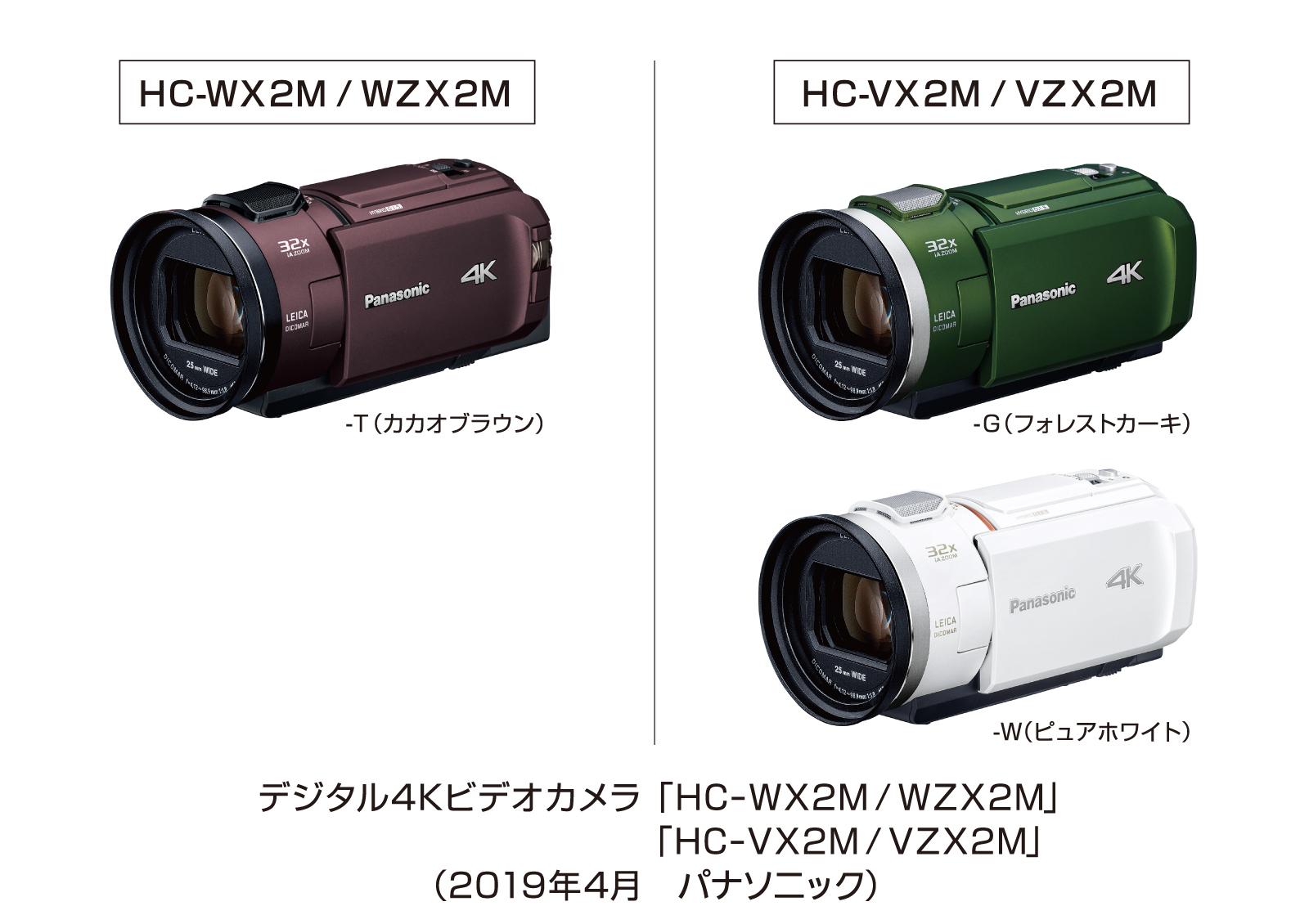 パナソニック デジタル4Kビデオカメラ「HC-WX2M／WZX2M」「HC-VX2M／VZX2M」