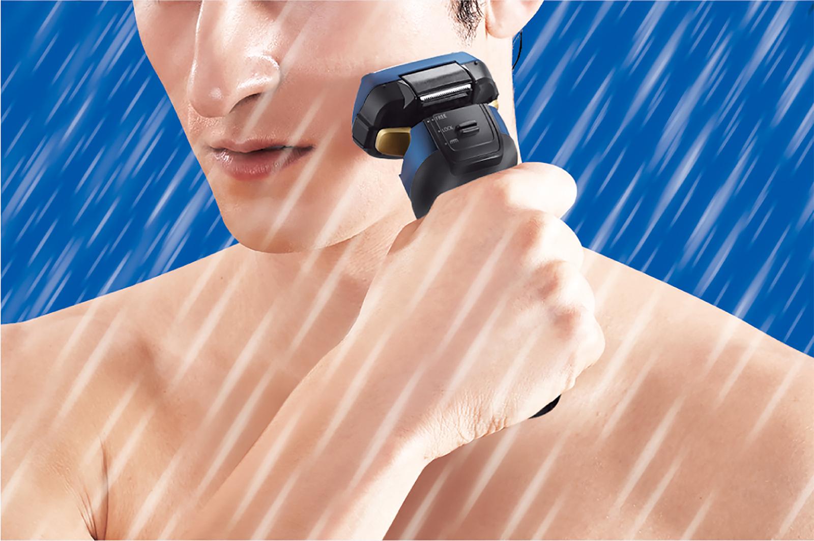 メンズシェーバー「ラムダッシュ」新5枚刃シリーズ ES-LV7T お風呂剃りイメージ