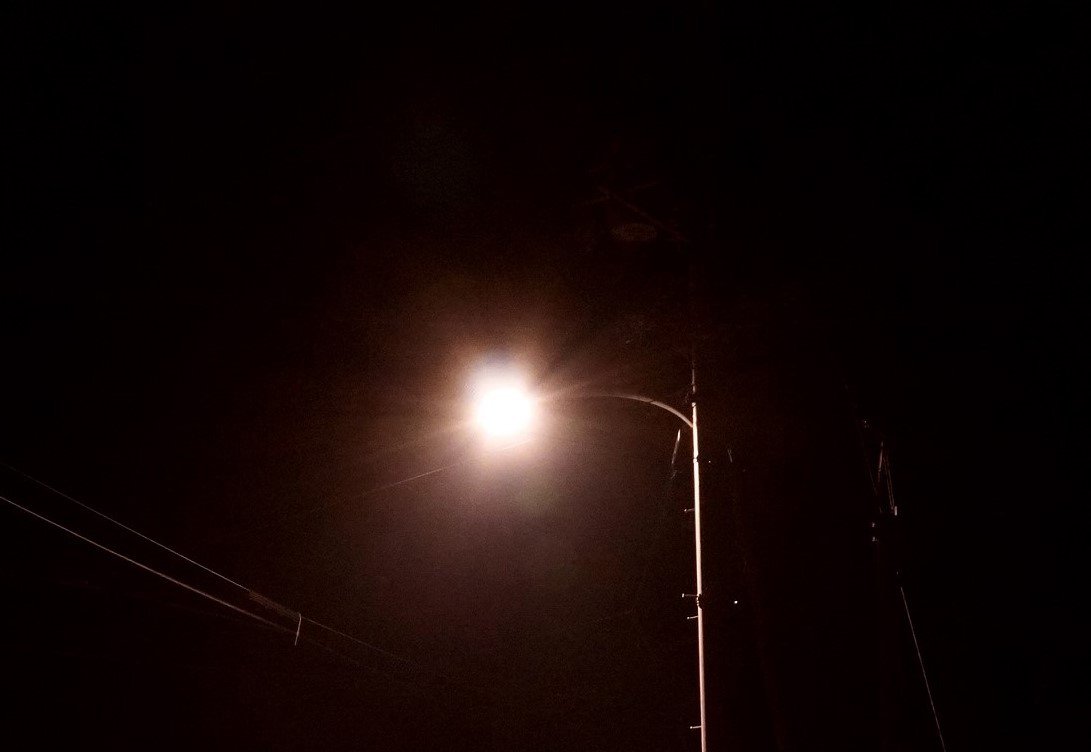 美星町内の県道に設置された道路灯 アップAfter