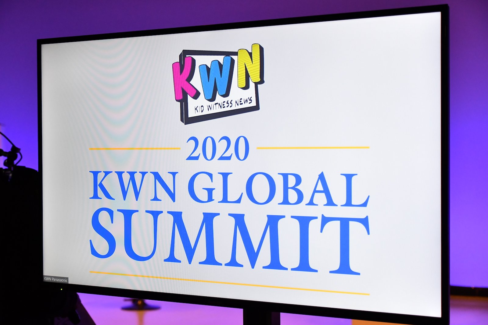 写真：「キッド・ウィットネス・ニュース グローバルサミット2020（KWN GLOBAL SUMMIT 2020）」のロゴ
